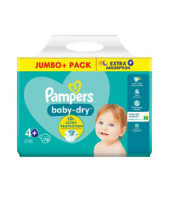 Pampers Baby Dry Diaper Size 4+ belt 10-15 kg 76 pcs Jumbo Pack (UK)