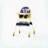 Colorful Baby Feeding High Chair – With Play Tray, Storage Basket & Safety Wheels - Image 2